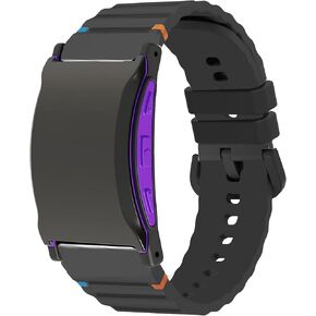 Compatible for Shock Clock 3 Bands, New Silicone Woven Line Adjustable Replacement Strap Compatible for Pavlok Shock Clock 3