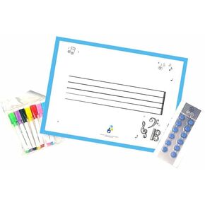 Toccata Method® Musical Music Magnetic Dry Erase Board Single Staff