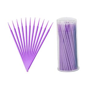 Micro Applicator Brush,Dental Micro Applicator,Micro Swabs,Micro Swabs for Eyelash Extensions, Nails, Eyeliner,Cotton Swabs,1.5MM Superfine, 100mm Length (100PCS)