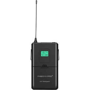 Phenyx Pro Wireless Bodypack Transmitter, 914.9MHz UHF Cardioid Pattern Wireless BodyPack Microphone, Fixed Frequency, 260 FT Range, for PTU-5000/PTU-4000 Series (PWB-5-914.9)