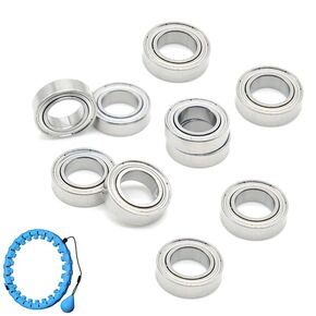 10 Pack Weighted Hula Circle Hoops Bearing Replacement Silent R168ZZ Auto-Spinning Ball Bearings Parts for Weighted Hula Hoop Infinity Weighted Hula Fit Hoop Fitness Detachable Hoops