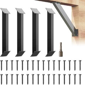 4 Pack 45 Degree Angle Support Bracket, 45 Corner Angle Brace Heavy Duty for Wood Beam Pergola Brackets