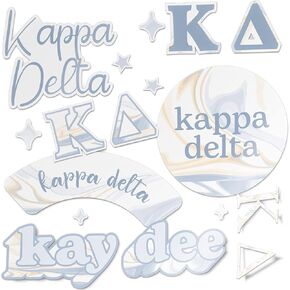 Desert Cactus Kappa Delta Sorority Sticker Decal Laptop Water Bottle Car (Marble Sheet)