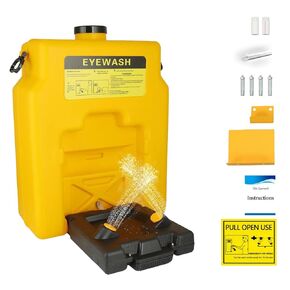 Eye Wash Station -14 Gallon Portable Eye Wash Station with OSHA and ANSI Standards,Wall-Mounted Eye Washing Station Wash Units for Any Workplace.