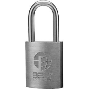 21B722L Padlock, Stainless Steel Shackle, Brass Body, 1-1/2" Shackle Height, 1 25/32" Width, 2 1/16" Length, 13/16" Thickness