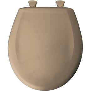 Bemis 200SLOWT 148 Lift-Off Plastic Round Slow-Close Toilet Seat, Sand