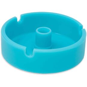 Silicone Snuffer Ashtray Glowing Glow-in-the-Dark 3.5" Fujima Brand incl. Frugal Smoker Sticker (Blue)