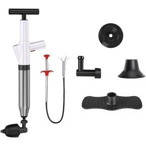 Air Toilet Drain Blaster Plunger High Pressure Toilet Plunger Blaster Un-blocked Plumbing Tool for Clogged Toilet Sink Bathroom Kitchen Floor Drain Clogged.