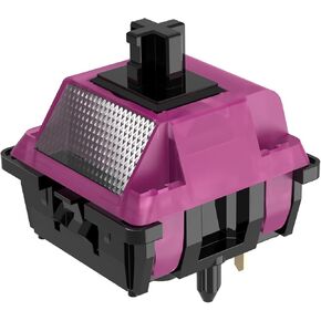 DUROCK Black Lotus Switch, High Precision Linear Switches 63.5g Long Spring Pre-Lubed RGB Linear Keyboard Switches (DUROCK Black Lotus, 70pcs)