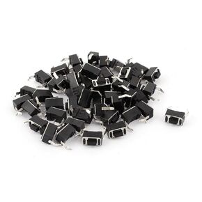 uxcell 2 Terminal PCB Board Push Button Tact Switch, 6 mm x 3.5 mm x 4.3 mm