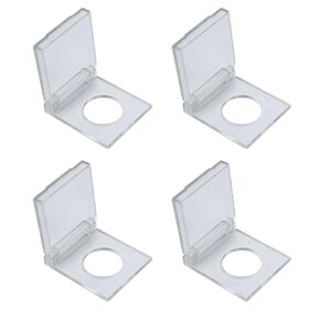 Dustproof Safety Push Button Cap Cover Guard Plastic Protector Child Proof for 16mm Push Button Switch Computer Light (16mm)