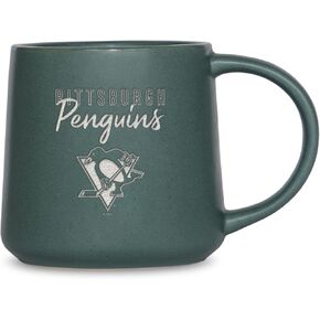 RICO Industries NHL Hockey Pittsburgh Penguins Sage 16oz Ceramic Taper Mug