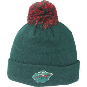 ZHATS Standard Minnesota Wild NHL Officially Licensed Beanie Pom Icon Team Color, One Size