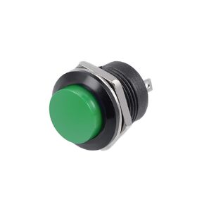 uxcell 10Pcs,16mm Green Momentary Push Button Switch Round Raised Button R13-507 SPST NO