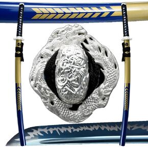 1095/ Clay Tempering high Carbon Steel,Hademade Heat Tempered Full Hand Forged Traditional Samurai Sword,Japanese Katana Sword Sharp Real Authentic,Full Tang,Functional,Practical,Blue