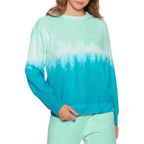 Hurley Womens Double Dip Dye Girlfriend Fleece Crew