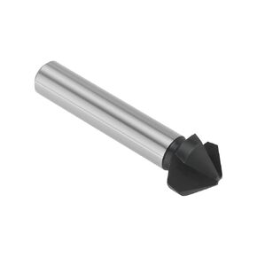 Create idea 1Pc Countersink Drill Bit 90 Degree 3 Fluted Chamfer Milling Cutter 16.5mm M35 High Speed Steel TiAIN Coated Countersink Router Bits 60mm x 10mm Suitable for Metals Plastics Veneered Wood