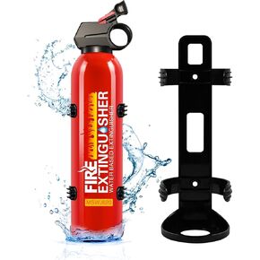 Small Fire Extinguisher for Home, 1 Pack 620ml Portable Fire Extinguisher for Vehicle, Car, Boat, RV, Kitchen, Marine, Stay Life Safe Water-Based Automotive Fire Extinguisher with Wall Mounts (1Pcs)