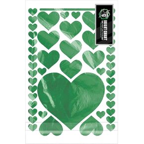 Bright Knight Reflective Heart Decals for Cars, 1" Black Reflective Stickers with 3M Retro-Reflective Vinyl, Self-Adhesive Acrylic Reflective Tape Outdoor Waterproof High-Visibility at Night