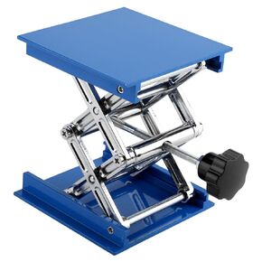 Tables Lab Jack, Aluminum Lab Lifting Stand Rack Scissor Jack Lifter 100 x 100mm Laboratory Lifting Rack Loading 5Kg