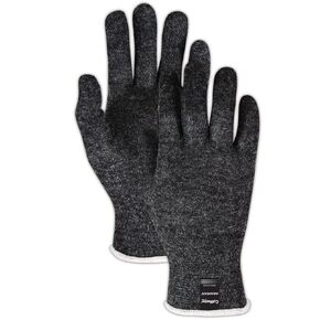 MAGID AXB100 CutMaster Aramax Lightweight Seamless Machine Knit Glove, Work, Size 8, Black (One Dozen)