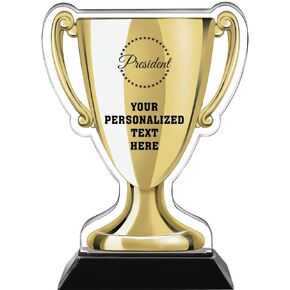 Crown Awards 7" President Gold Cup Trophies, Custom President Acrylic Cup Trophy Prime