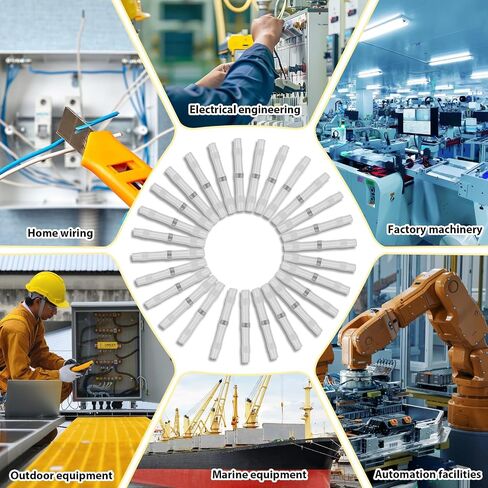 150 Pcs Solder Seal Wire Connectors 26-24 AWG White Heat Shrink Butt Connectors Solder Sleeve Wire Splice Connector Waterproof Insulated Electrical Splice Wire Terminals for Marine Boat Wire Joint in Saudi Arabia
