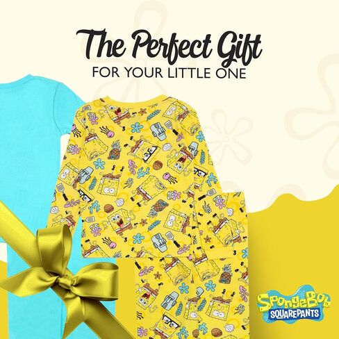Nickelodeon Boys' 4-piece Snug-fit Cotton Short-Sleeve Matching Pajama Set, Soft & Cute for Kids in Kuwait