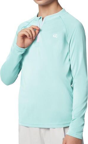 Ewedoos UPF50+ Boys Swim Shirt Rash Guard Long Sleeve Quick Dry Sun Shirts Kids Boys Fishing Shirt for Summer Outdoor in Kuwait