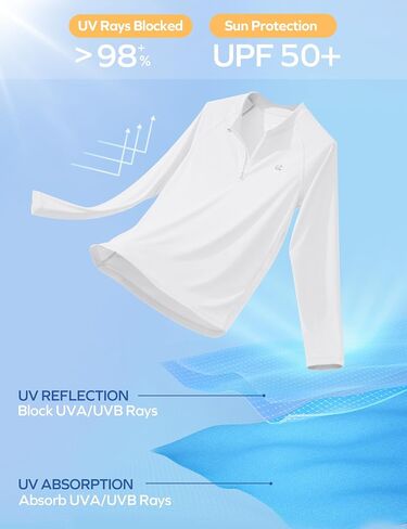 Ewedoos UPF50+ Boys Swim Shirt Rash Guard Long Sleeve Quick Dry Sun Shirts Kids Boys Fishing Shirt for Summer Outdoor in Kuwait