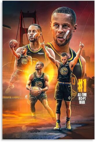 ملصق Jadesa Stephen Canvas Curry غير مؤلف 12x18 بوصة جدار الفن لزينة الغرفة in Saudi Arabia