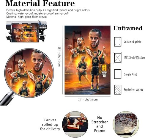 ملصق Jadesa Stephen Canvas Curry غير مؤلف 12x18 بوصة جدار الفن لزينة الغرفة in Saudi Arabia