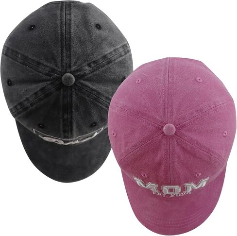 SHANVANKE 2PCS Dad and Mom EST 2025 Hats for Men Women, Funny Adjustable Cotton 3D Embroidered New Parents Gifts Baseball Cap in Kuwait