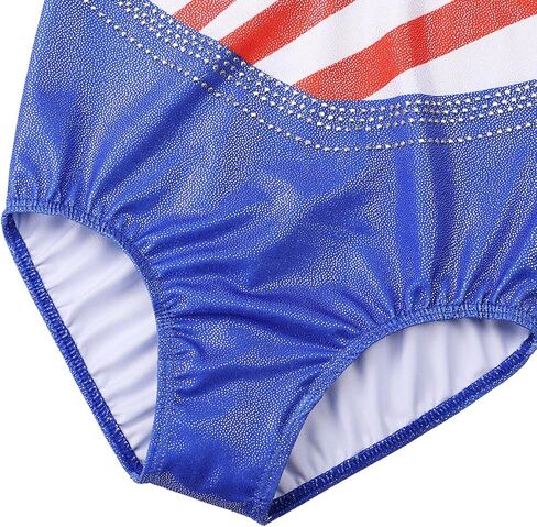 Gymnastics Leotard for Girls Shiny Diamond Metallic Cross Back Practice Dancewear in Saudi Arabia