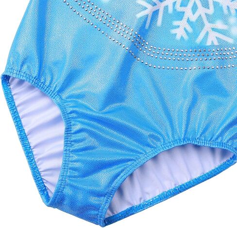 Gymnastics Leotard for Girls Shiny Diamond Metallic Cross Back Practice Dancewear in Saudi Arabia