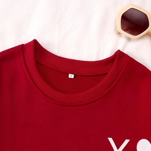 Womens Valentines Day Sweatshirt Long Sleeve Love Heart Graphic Shirt Gifts Crewneck Pullover Casual Holiday Tops in Kuwait