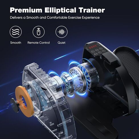 OLIXIS Quiet Under-Desk Elliptical – Compact Pedal Exerciser with Adjustable Speed and LED Display, Ideal for Office or Home Workouts in Kuwait