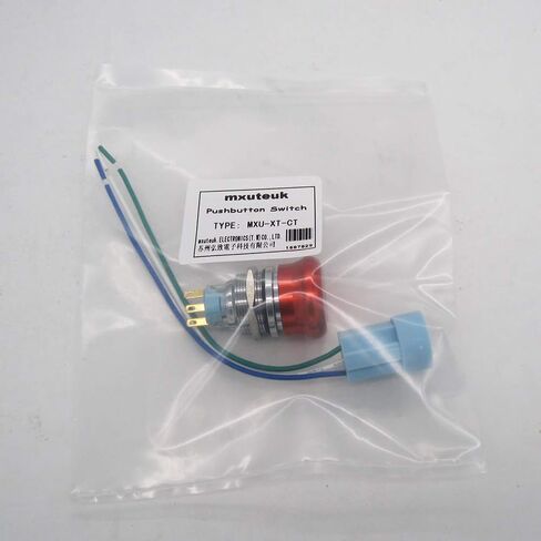 MXUTEUK 22 مم من الفولاذ المقاوم للصدأ المعدني المزلاج الطوارئ إيقاف زر التبديل 12-220V 3A 1NO 1NC مع توصيل التوصيل ، 1 سنة ضمان MXU-TT-CT in Kuwait