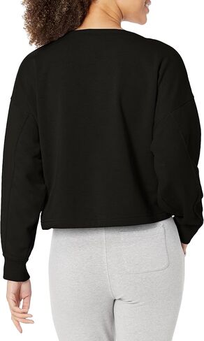 Champion Women's Campus French Terry Cropped Graphic Crew in Saudi Arabia