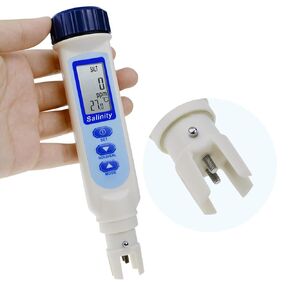 ملوحة اختبار القلم من نوع الملوحة ، temp & ppm tester مع وظيفة المعايرة التلقائية ، قياس واسع للمياه المالحة ، حمام السباحة ، حوض السمك