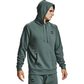 Under Armour Men's Rival Fleece Hoodie, Lichen Blue (424)/Onyx White, X-Small