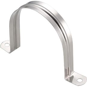 Unifizz 90mm(3.5") Rigid Pipe Strap 2 Holes U Bracket Cable Clamp, 304 Stainless Steel Tension Tube Clip Conduit Clamp Hanger 10pcs