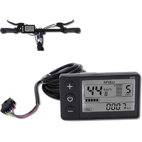 S866 EBIKE LCD Display Meter ، عداد المسافات عداد السرعة للدراجة ، 24 فولت 36V 48V لوحة التحكم في سكوتر كهربائي مع سدادات SM لـ 22.2 مم/0.9in المقابض in Kuwait