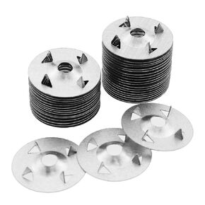100PCS 1-1/8 Inch Foam Board Fastener Plaster Repair Washer Metal Washer Screw Fastener Hardware for Fixed Fastening Installation