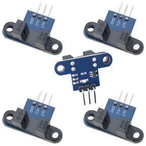 5PCS IR Sensor Module with Indicator Light Intelligent Trolley Speed Sensor Module Optical Interrupt Sensor Motor Speed Detection for Trolley Distance Measurement