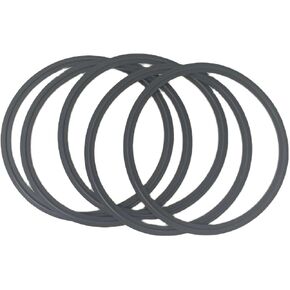 JOWIN Sanitary Tri Clamp FKM Gasket for 6" Tri Clover Compatible Ferrule, Standard Thickness Sealing (Pack of 5) (6")