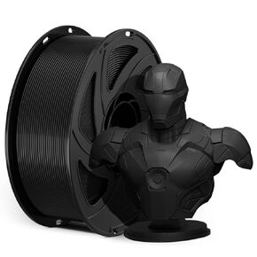 3D Printer Filament PLA Black 1.75mm 3-D Printing Materials Glossy Print Filimate 1.75 mm Dimensional Accuracy ±0.02mm Filiment Vacuum Pack 1KG Spool Fillament FDM Printer Fillamentum Roll