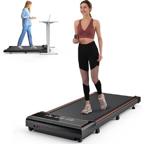 OLIXIS Slim Armless Treadmill for Small Spaces, Quiet Under-Desk Walking Pad, Portable Design for Home Office Exercise, Space-Saving and Perfect for Apartments or Remote Workouts in Kuwait