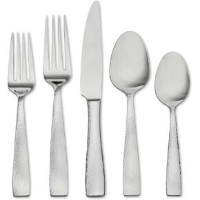 Hampton Forge Vento Hammered 20 Piece Set, 2.85 LB, Metallic