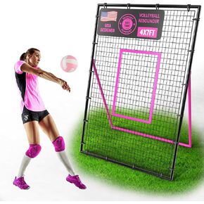 Volleyball Rebounder Net 7x4 ft - Adjustable Volleyball Training Equipment with Angle Customization - Rebounder Volleyball Bounce Back Net, Portable & Durable Including Travel Bag